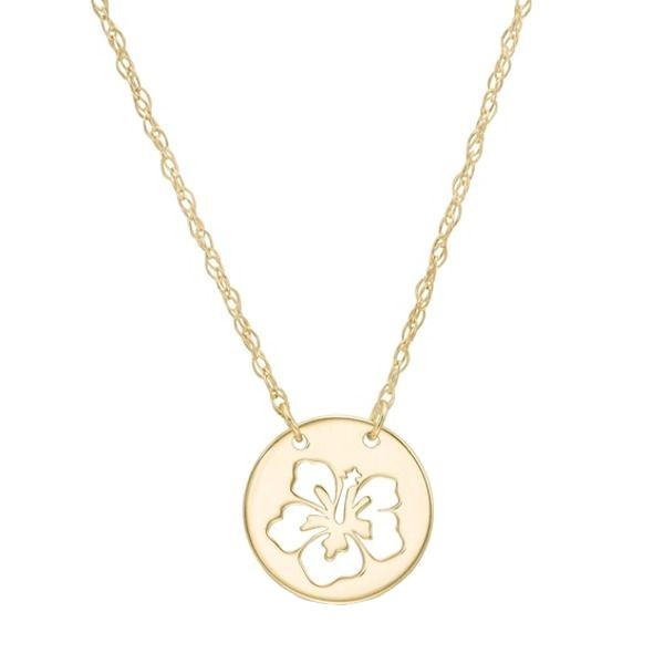 گردنبند طلا 18 عیار زنانه قیراط طرح گل کد GH3810