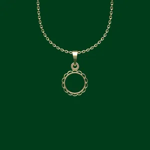 گردنبند طلا 18 عیار زنانه مدوپد مدل هندسی کد FF2-1-1201