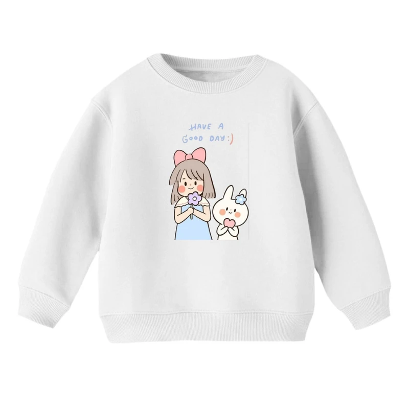 سویشرت بچگانه مدل دختر و خرگوش 