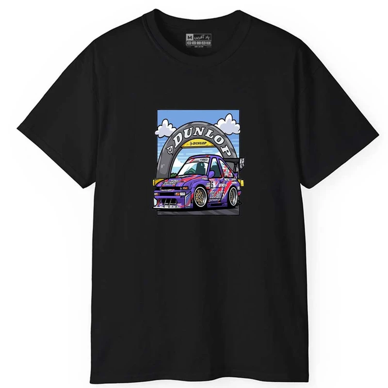 تی شرت آستین کوتاه مردانه پاد آفرین مدل ماشین مسابقه ای کد 0528