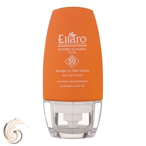 فلوئید ضد آفتاب بدون رنگ الارو SPF50 مدل Ultra Light تحت لیسانس محافظ UVA ،UVB، مرطوب‌کننده مناسب پوست‌‌های چرب و مختلط حجم 50 میلی‌لیتر