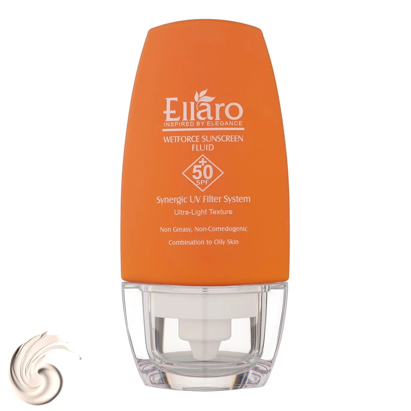فلوئید ضد آفتاب بدون رنگ الارو SPF50 مدل Ultra Light تحت لیسانس محافظ UVA ،UVB، مرطوب‌کننده مناسب پوست‌‌های چرب و مختلط حجم 50 میلی‌لیتر