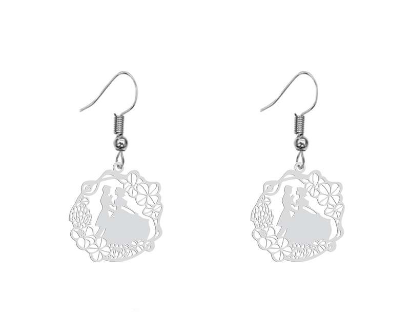 گوشواره زنانه هایکا طرح عروس و داماد مدل ha-372