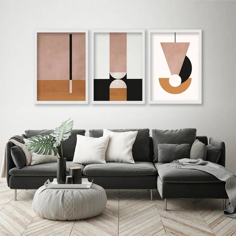 تابلو صبا طرح مدل دکوراتیو مینیمال کد sw مجموعه سه عددی