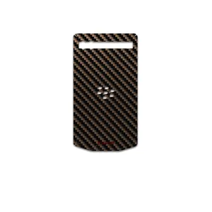 MAHOOT Glossy-Brown-Fiber Cover Sticker for BlackBerry Porsche Design P9983