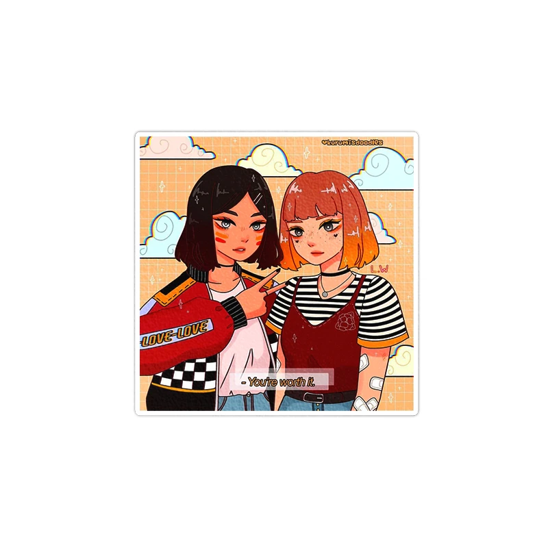   استیکر لپ تاپ ماسا دیزاین طرح GIRL مدل STKA0028