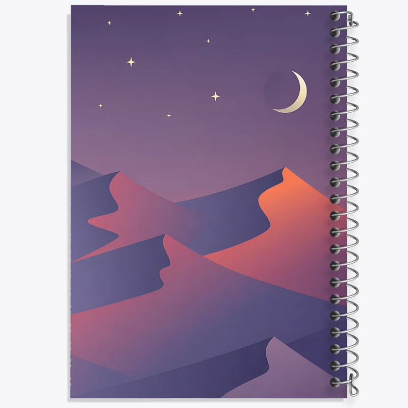 دفتر مشق 100 برگ خندالو طرح منظره کوه کد N3416