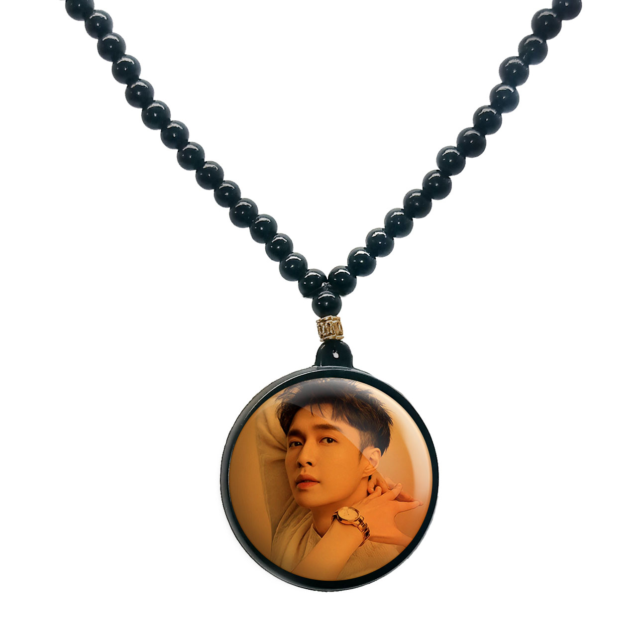 گردنبند پرمانه طرح exo کد pmd.14104 مدل دو طرفه