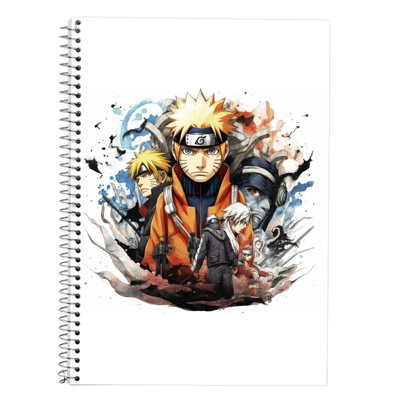 دفتر زبان 50 برگ مدوپد مدل سه خط طرح Naroto کد DF11328