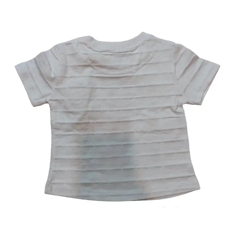 تی شرت آستین کوتاه نوزادی مدل ASH688 پاپیون رنگ سفید