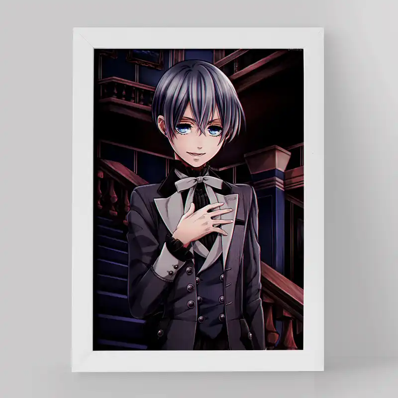 تابلو خندالو مدل شیل انیمه خادم سیاه کد 16320