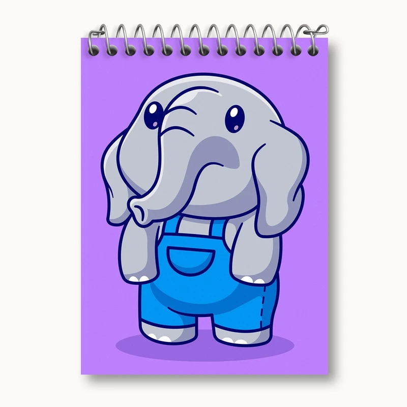 دفتر یادداشت 50 برگ خندالو مدل فیل کوچولو کد 29484