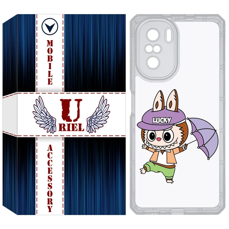 کاور یوریل قاب مدل Clear کد 125 طرح لبوبو مناسب برای گوشی موبایل شیائومی Poco F3 / Redmi K40 / Mi 11i