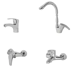 ست شیرآلات صنعت گستر الماس مدل نفیس مجموعه 4 عددی