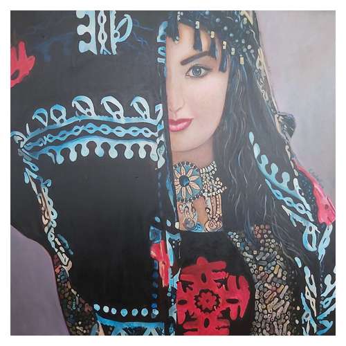 تابلو نقاشی رنگ و روغن مدل گلونی