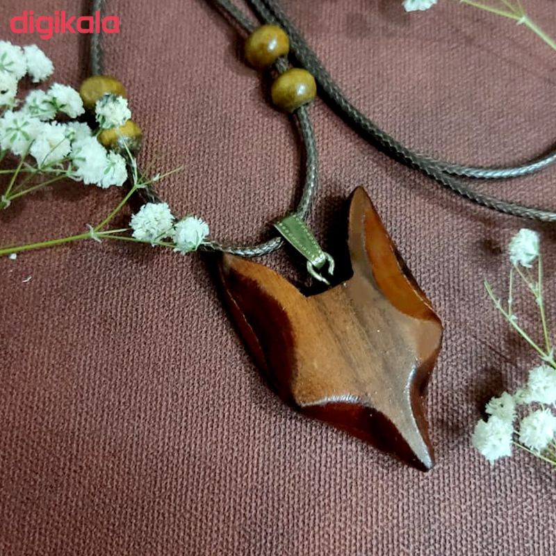گردنبن مدل دست ساز چوبی روباه کد 1006 main 1 2