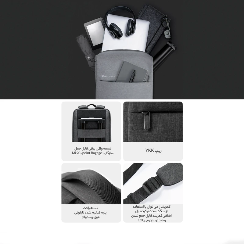 عکس شماره 13 : کوله پشتی شیائومی مدل urban 2