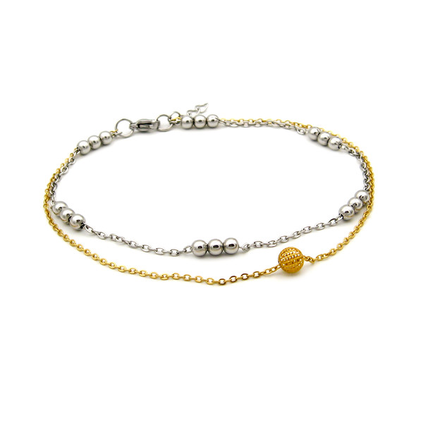 دستبند طلا 18 عیار زنانه مانچو مدل bfg247
