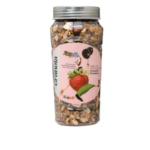 گرانولا جودوسر پرک و شکلات تلخ و توت فرنگی میکس شده با شیره خرما درین کام  - 350 گرم