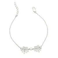 دستبند زنجیری نقره زنانه مونیزا گالری مدل تاج ساچ کد 021