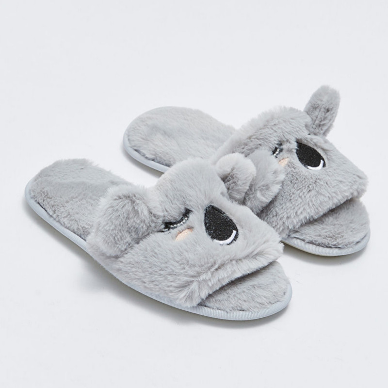 دمپایی زنانه ال سی وایکیکی مدل موهر خرسی