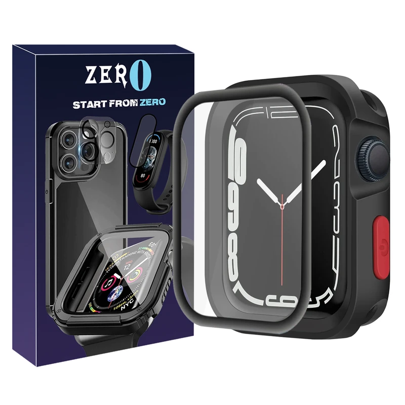 کاور زیرو مدل Armor Shield ZR مناسب برای اپل واچ سری 7/8/9 سایز 41 میلی متری به همراه محافظ صفحه نمایش