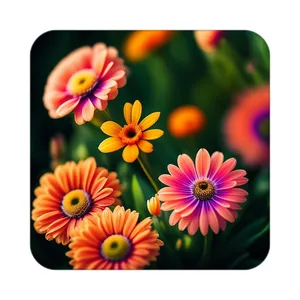 زیر لیوانی کاکتی طرح گل مدل mp16586