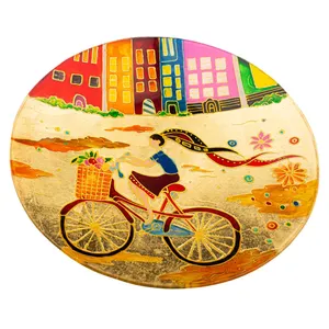 بشقاب شیشه ای ویترای مدل دوچرخه کد66