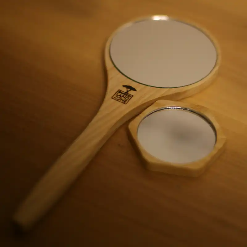 آینه آرایشی و جیبی وودلندزون مدل آزتک مجموعه 2 عددی