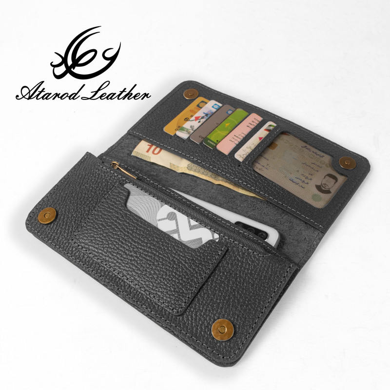 کیف پول چرم عطارد مدل چرم طبیعی کد K25