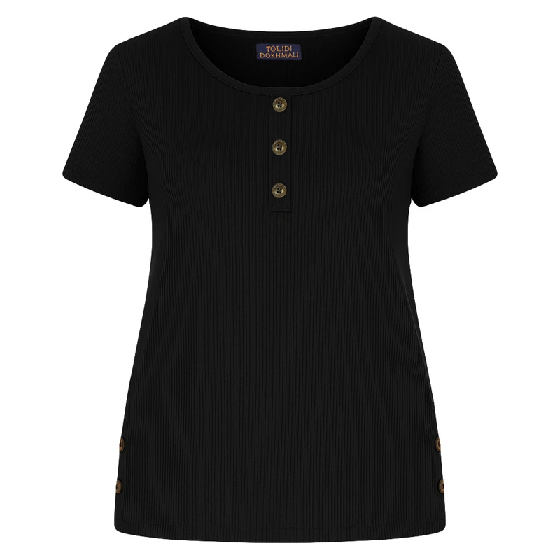 تی‌شرت آستین کوتاه راحتی زنانه مدل هلن کد 07