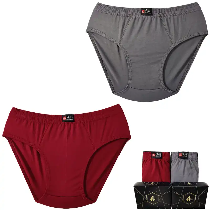 شورت مردانه آوین مدل سوپر نخ پنبه کد 07 مجموعه 2 عددی