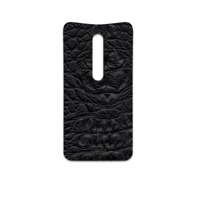 برچسب پوششی ماهوت مدل Black-Crocodile-Leather مناسب برای گوشی موبایل موتورولا Moto X Style