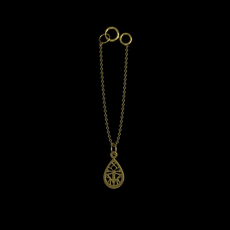 آویز ساعت طلا 18 عیار زنانه مدوپد مدل اشک کد CA10582