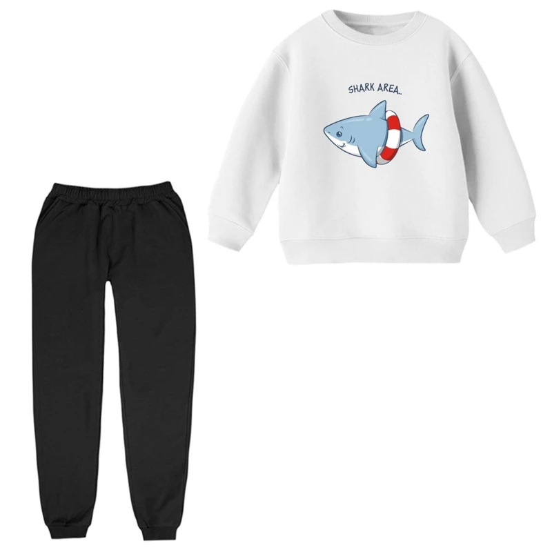 ست سویشرت و شلوار راحتی بچگانه مدل کوسه کد ۷  