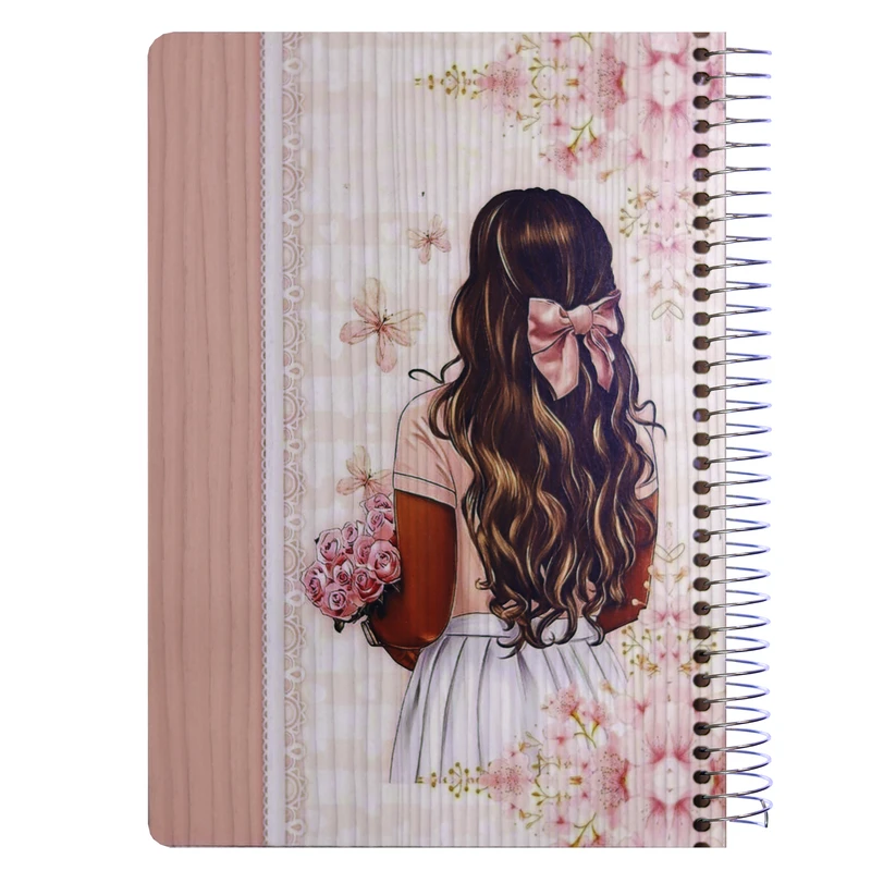 دفتر مشق 80 برگ مدل دخترانه طرح چوبی کد mg002