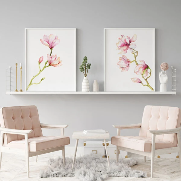 تابلو سالی وود طرح همیشه بهار کد T110609 مجموعه 2 عددی