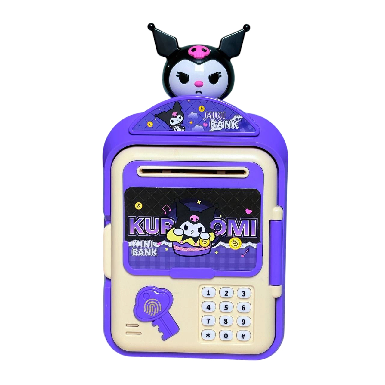 قلک مدل گاوصندوق اثر انگشتی رمز دار طرح کرومی موزیکال