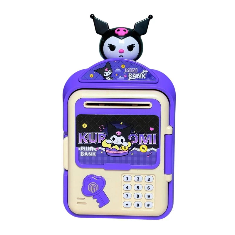 قلک مدل گاوصندوق اثر انگشتی رمز دار طرح کرومی موزیکال