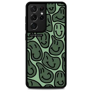 AKAM AMCWSGS21U-HAPPY FACE3 Cover For Samsung Galaxy S21 Ultra