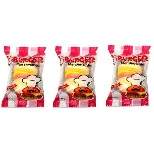 مارشمالو برگر لچائو - 15 گرم بسته 3 عددی