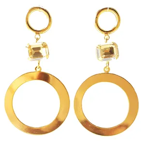 گوشواره زنانه مدل مجلسی براق کد E.SA.11