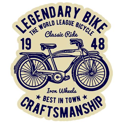 استیکر پارچه و لباس مدل دوچرخه سواری 1948 کد 10