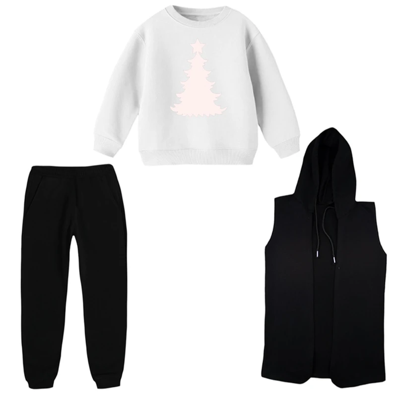 ست 3 تکه لباس راحتی بچگانه مدل درخت کریسمس کد 1