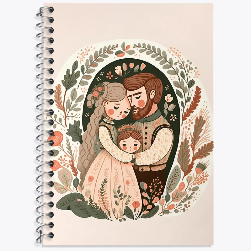 دفتر زبان 50 برگ خندالو مدل سه خط طرح خانواده کد N5658