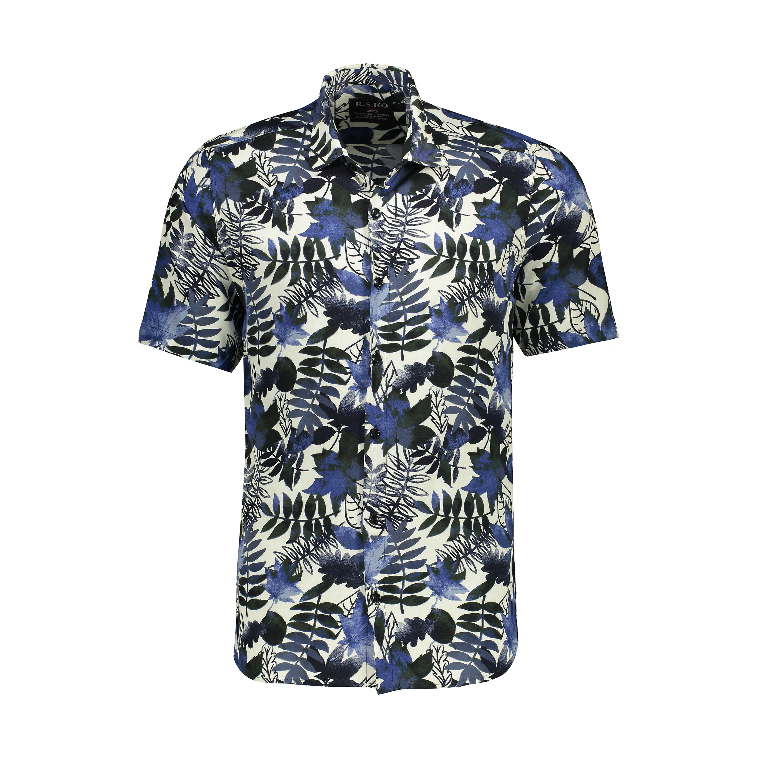 پیراهن آستین کوتاه مردانه مدل هاوایی کد AB-M