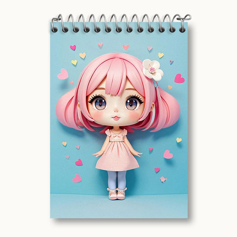 دفتر یادداشت 50 برگ خندالو مدل دخترانه (Girlish) کد 36862