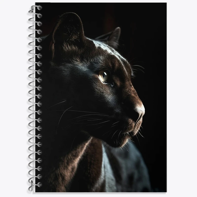 دفتر زبان 50 برگ خندالو مدل سه خط طرح ببر سیاه کد F1303