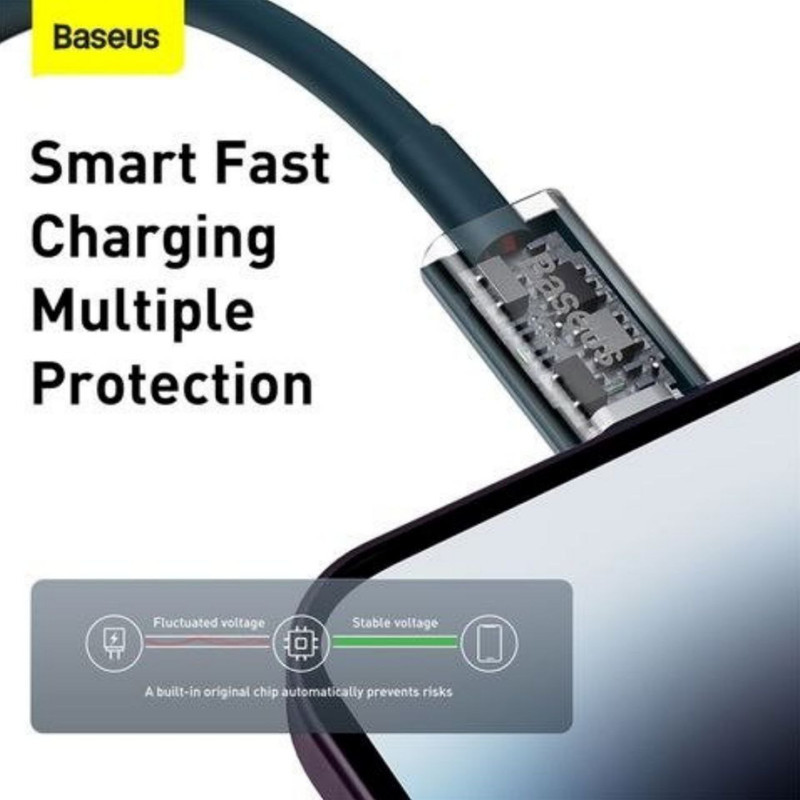 کابل تبدیل USB-C به لایتنینگ بیسوس مدل CAYS001903 طول 1 متر