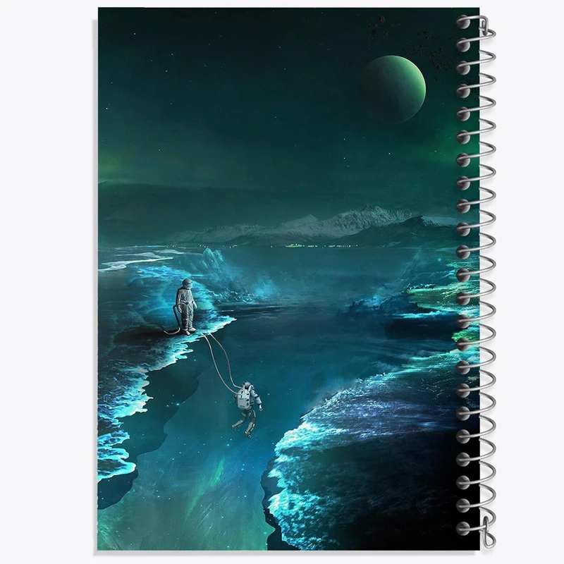 دفتر شطرنجی 50 برگ خندالو طرح کهکشان و سیاره ها کد 25372